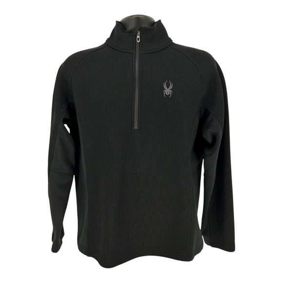 Spyder Men’s Black Half-Zip Pullover - Picture 1 of 4